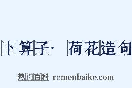 卜算子·荷花造句是什么意思的图片